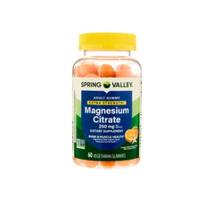 Spring Valley Magnesio Citrato 250 Mg Con 60 Gomitas Sin Sabor