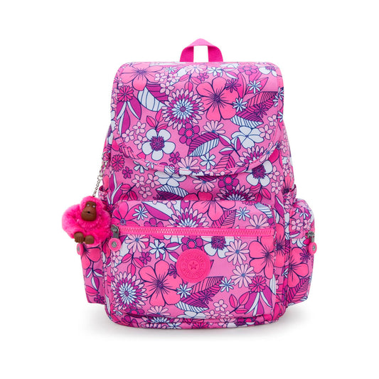 Mochila Kipling | EZRA wildflowers Hot pink