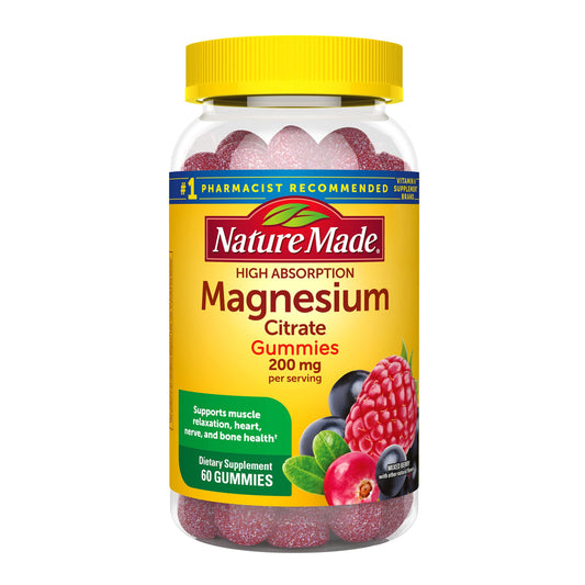 Nature Made Citrato de magnesio de alta absorción 200 mg por porción