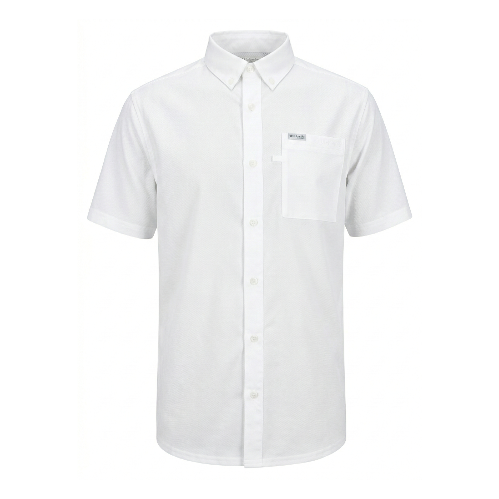 Camisa Columbia Blanca Manga Corta