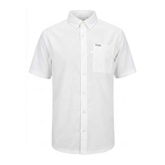 Camisa Columbia Blanca Manga Corta
