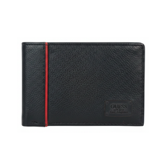 Cartera Billetera Guess Caballero Original Negro Liso