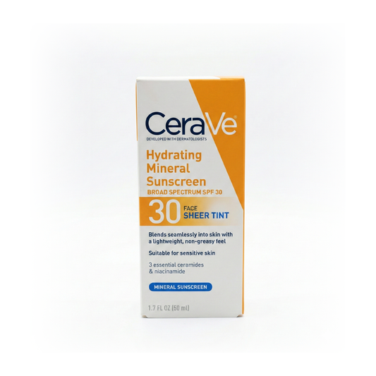 CeraVe Mineral hydratating Sunscreen Face Sheer Tint Spf 30 Pms