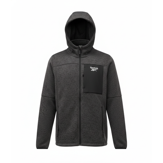 Chamarra Gris Reebok Con gorra