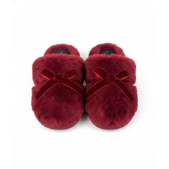 Pantuflas de felpa con lazo de House of Harlow 1960