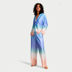 Pijama Victoria´s Secret Satin Degradada azul