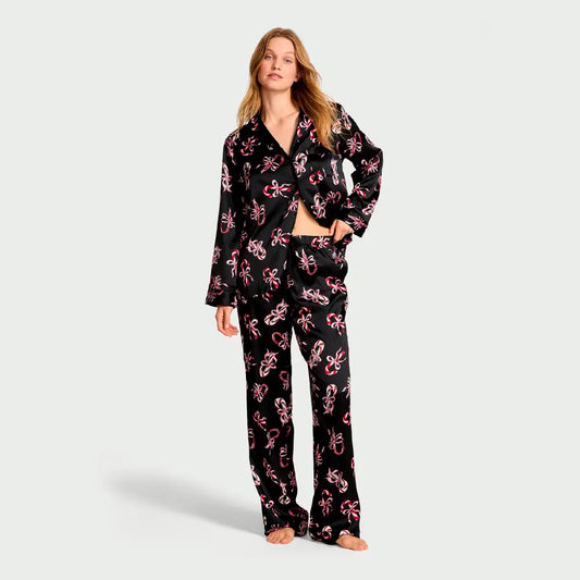 Conjunto de pijama largo de satén Dulces Victoria´s Secret