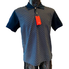 Playera Tipo Polo Carolina Herrera Indigo con textura